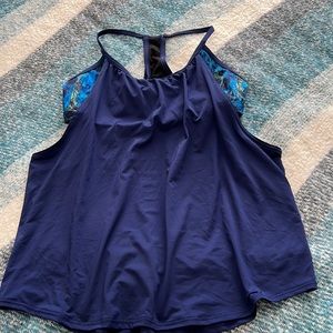 Swim sports top with attached coverlet. Worn once for paddle board photo shoot
